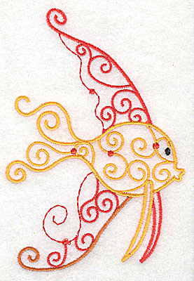 Embroidery Design: Fish A 3.39w X 4.96h