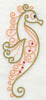 Embroidery Design: Seahorse  2.22w X 4.96h