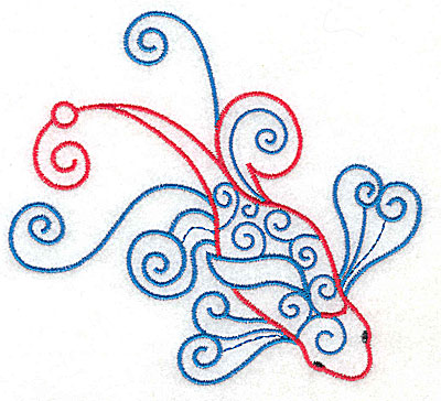 Embroidery Design: Fish C 4.98w X 4.50h