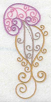 Embroidery Design: Jellyfish 2.47w X 4.94h