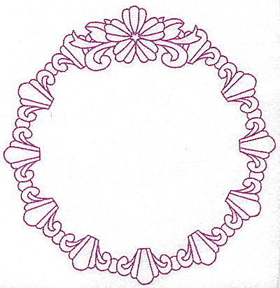 Embroidery Design: Circular frame 104 large 7.50w X 7.75h