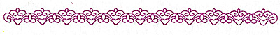 Embroidery Design: Fleur-de-lys and heart design 113 large  1.67w X 0.68h