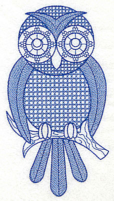 Embroidery Design: Owl A large 3.71w X 6.94h