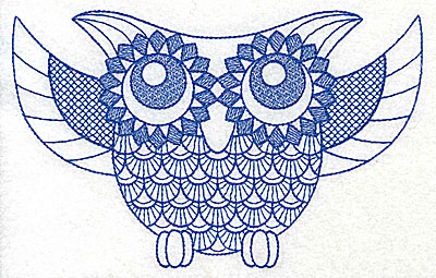 Embroidery Design: Owl C large  6.95w X 4.39h