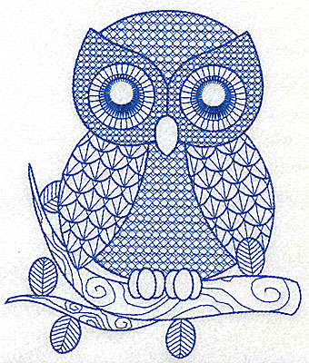 Embroidery Design: Owl I large 5.84w X 6.88h