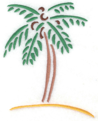 Embroidery Design: Palm tree 3.92w X 4.99h