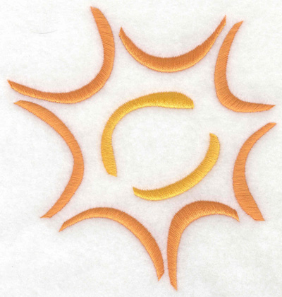 Embroidery Design: Sun 4.66w X 4.99h