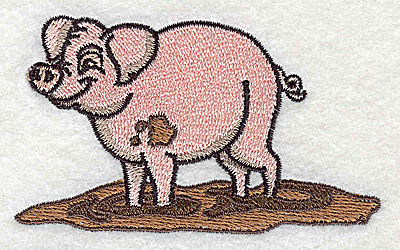 Embroidery Design: Pig 3.50w X 2.11h