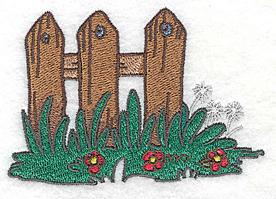 Embroidery Design: Fence 3.52w X 2.42h