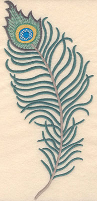 Peacock Feather Embroidery Design