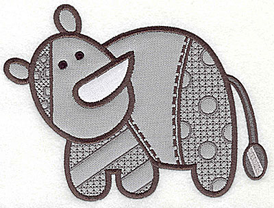Embroidery Design: Rhino appliques  large 9.69w X 7.38h