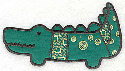 Embroidery Design: Crocodile applique large 10.31w X 5.88h