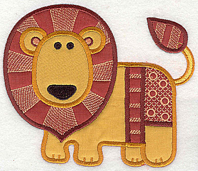Embroidery Design: Lion appliques large 8.63w X 7.38h