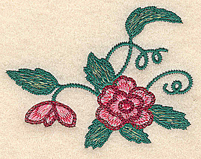 Embroidery Design: Flower small 3.35w X 2.59h