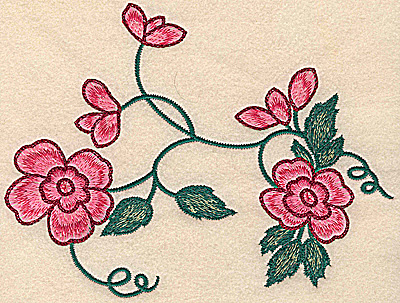 Embroidery Design: Floral design large 7.87w X 6.00h