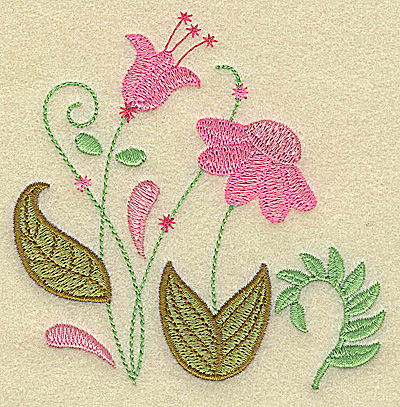 Embroidery Design: Floral variation 3.87w X 3.87h