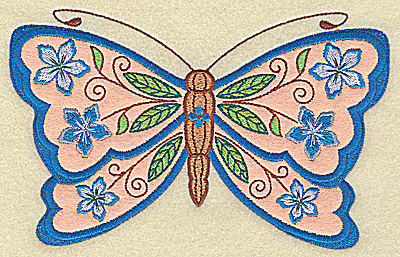 Embroidery Design: Butterfly applique 6.93w X 4.34h