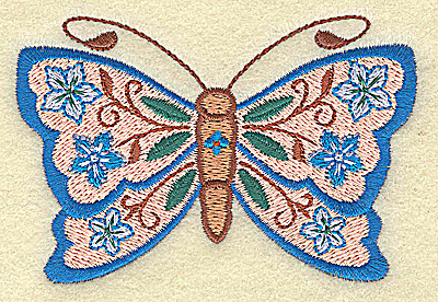 Embroidery Design: Butterfly 3.75w X 2.47h