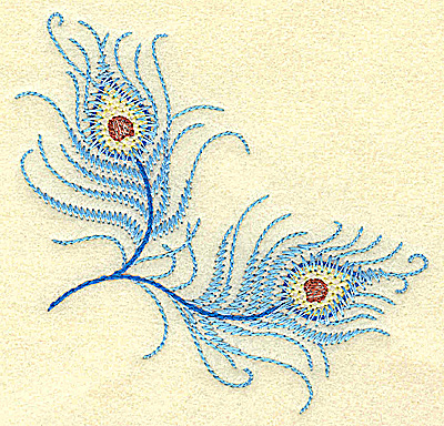 Embroidery Design: Double feather 3.85w X 3.79h