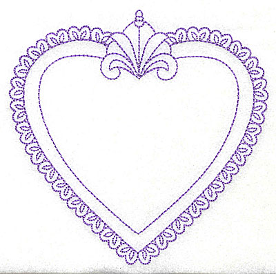 Embroidery Design: Heart A large 4.95w X 4.86h