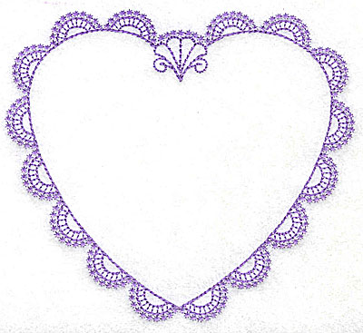 Embroidery Design: Heart B large 4.95w X 4.45h