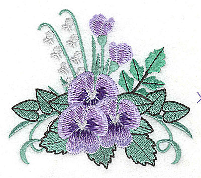 Embroidery Design: Flower B 3.78w X 3.32h