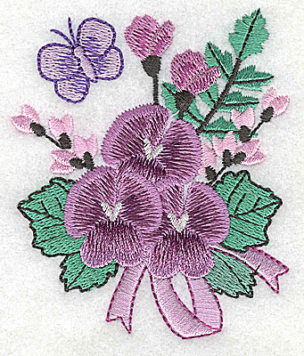 Embroidery Design: Flower D 2.93w X 3.49h