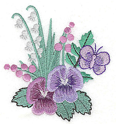 Embroidery Design: Flower E 3.24w X 3.51h