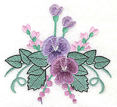 Embroidery Design: Flower F 3.87w X 3.61h