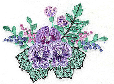Embroidery Design: Flower J 3.87w X 2.93h