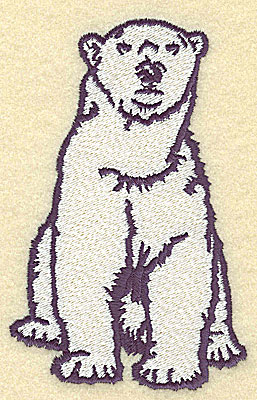 Embroidery Design: Polar bear sitting large 3.20w X 4.93h