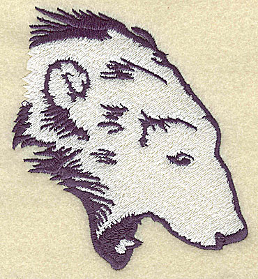 Embroidery Design: Polar bear head attacking large 4.07w X 4.50h