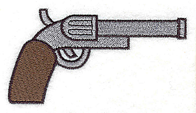 Embroidery Design: Pistol large 3.75w X 2.03h