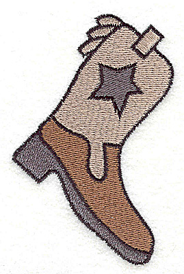 Embroidery Design: Cowboy boot large 2.50w X 3.87h