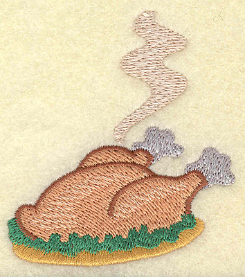Embroidery Design: Cooked turkey 2.58w X 2.89h