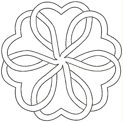 Embroidery Design: Hearts entwined small4.95w X 4.91h