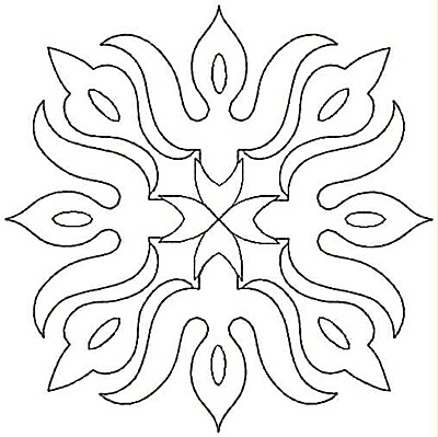 Embroidery Design: Floral Flame small4.99w X 4.99h