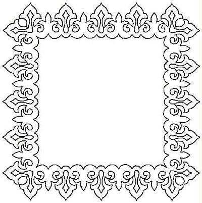 Embroidery Design: Framed Rectangle small4.96w X 4.99h