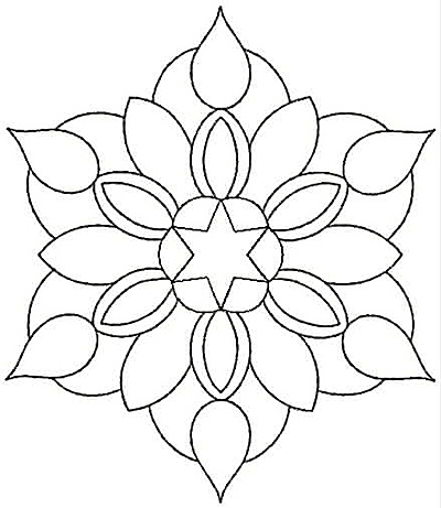 Embroidery Design: Floral Star small4.32w X 5.00h