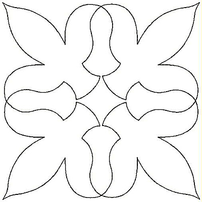 Embroidery Design: Stylized Fleur-de-lys small4.99w X 4.98h