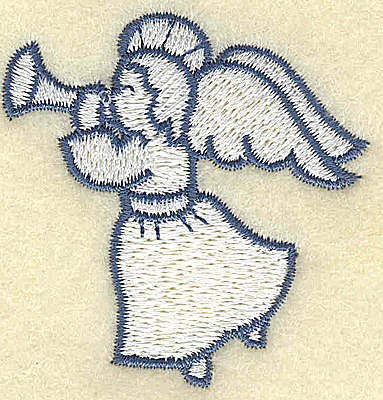 Embroidery Design: Angel with trumpet 2.09w X 2.14h