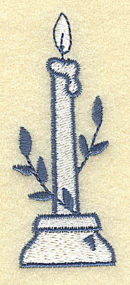 Embroidery Design: Candle with laurel 1.16w X 2.90h