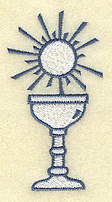 Embroidery Design: Chalice with sun 1.73w X 3.28h