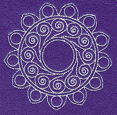 Embroidery Design: Rangoli design O 3.54w X 3.51h