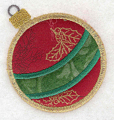 Embroidery Design: Christmas ornament A double applique 2.51w X 2.69h