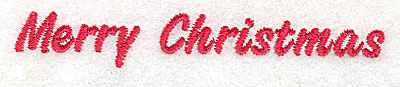 Embroidery Design: Merry Christmas 4.02w X 0.59h
