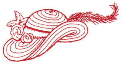 Embroidery Design: Red Hat4.36" x 2.47"