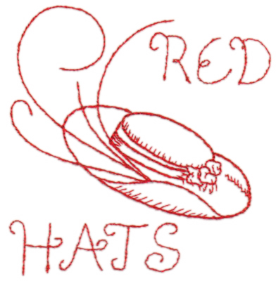Embroidery Design: Red Hat 24.37" x 4.56"