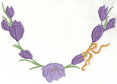 Embroidery Design: Crocus neckline large 10.04w X 7.08h