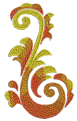Embroidery Design: Scrollworks swirl 3 3.11w X 5.24h